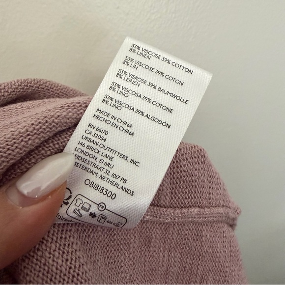 Free People Beach Marina Del Sol Sweater Mauve Pink - Picture 6 of 6